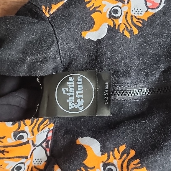 Whistle and Flute zip hooded suit tiger 1-2years - Picture 2 of 3